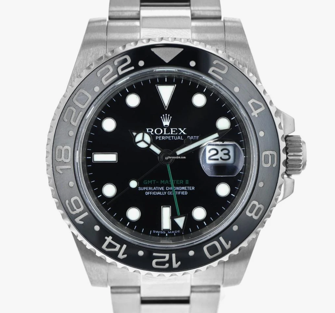 Rolex GMT-Master  116710LN 40mm Black dial box papers 2009